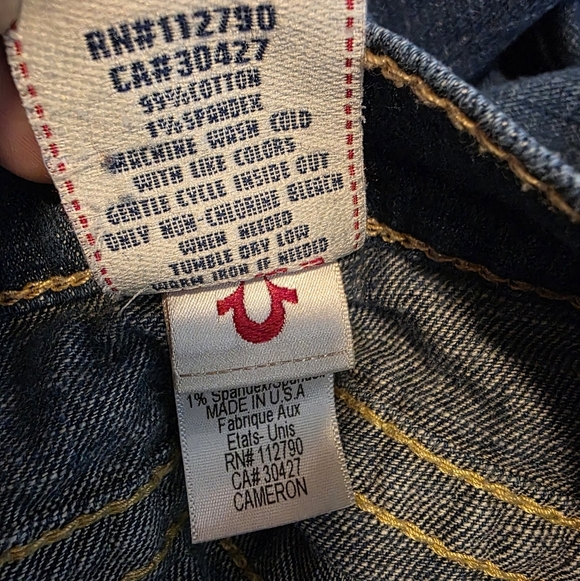 Classic Blue Denim Jeans Size 27 True Religion Skinny - Picture 6 of 6
